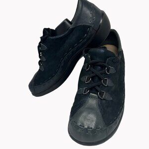 Ziera Women's 11 Black Leather & Suede Comfort Walking Shoes